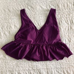 Kortni Jeane Royal Purple V Neck Top